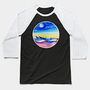 watercolor mountains vintage aesthetic Baseball T-Shirt